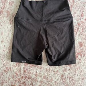 SET Active Black High-Rise Bike Shorts